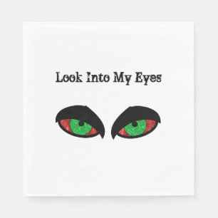 Serviette En Papier Yeux mal Halloween regarde dans mes yeux