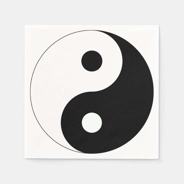 Serviette En Papier Yin et Yang (Devant)