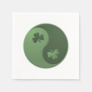 Serviette En Papier Yin Yang Shamrock St. Patrick's Day