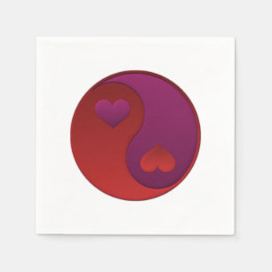 Serviette En Papier Yin Yang Valentines