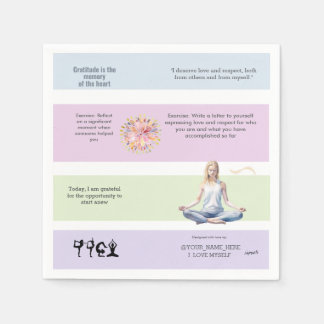 Serviette En Papier Yoga Relax Meditation Serene Chakra antistress