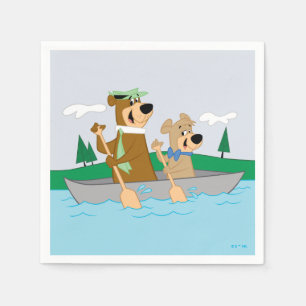 Serviette En Papier Yogi Bear et Boo Boo Fun Canoe Adventure