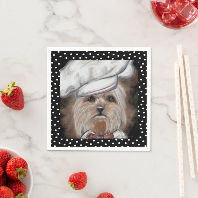 Serviette En Papier Yorkie (En situation)