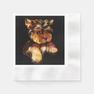 SERVIETTE EN PAPIER YORKIE POO