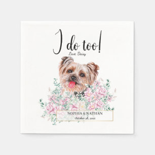 Serviette En Papier Yorkshire Terrier Chien Mariage Cocktail Serviette