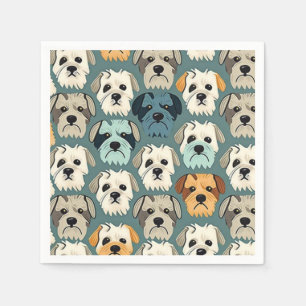 Serviette En Papier Yorkshire Terrier Motif