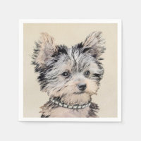 Yorkshire Terrier Puppy Peinture Chien original