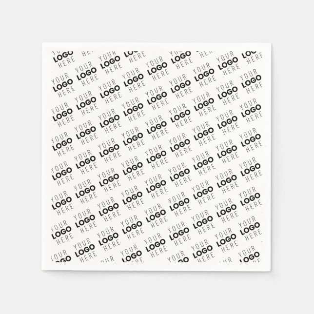 Serviette En Papier Your Logo Simple Repeating Diagonal Pattern (Devant)