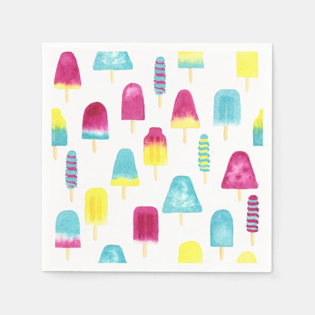 Serviette En Papier Yummy Popsicles (Devant)