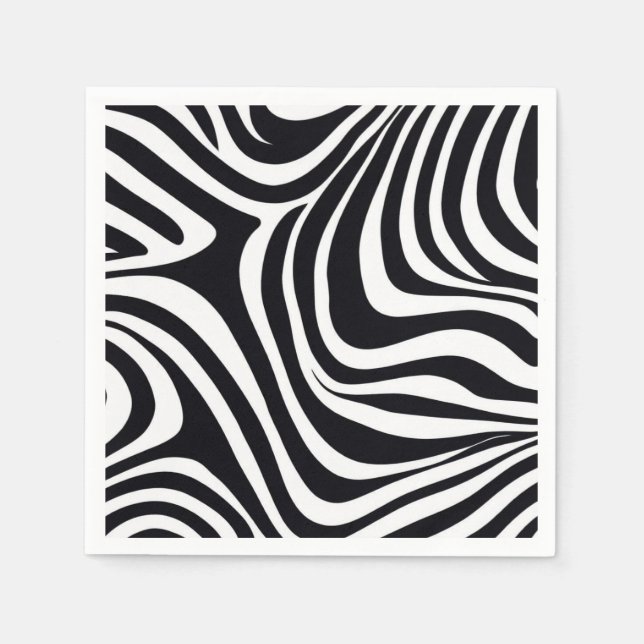 Serviette En Papier Zany Zebra Zest (Devant)