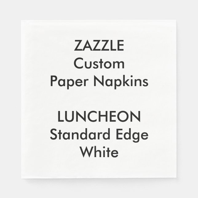 Serviette En Papier Zazzle Custom Large BLANC Luncheon Papier serviett (Devant)
