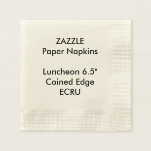 Serviette En Papier ZAZZLE ECRU Personnalisé Poupée Papier de déjeuner