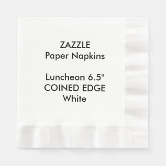 Serviette En Papier ZAZZLE Personnalisé BLANC Couvert Pinglerie Papier