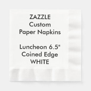 Serviette En Papier Zazzle Personnalisé BLANC Poupée Papier de déjeune