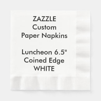 Serviette En Papier Zazzle Personnalisé BLANC Poupée Papier de déjeune