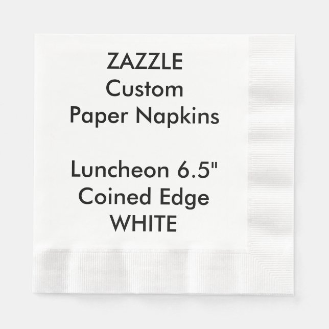 Serviette En Papier Zazzle Personnalisé BLANC Poupée Papier de déjeune (Devant)