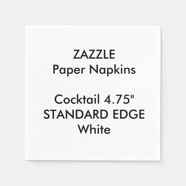 Serviette En Papier ZAZZLE Personnalisé Bordure Plate Cocktail Papier  (Devant)