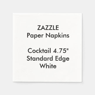 Serviette En Papier ZAZZLE Personnalisé Petit BLANC Cocktail Papier à