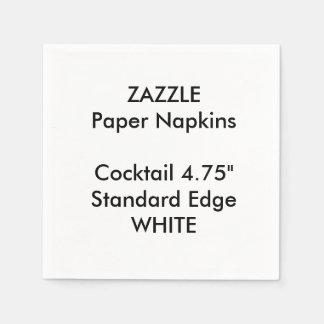 Serviette En Papier ZAZZLE Personnalisé Petit BLANC Cocktail Papier à
