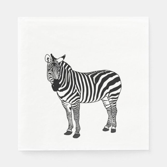 SERVIETTE EN PAPIER ZEBRA (Devant)