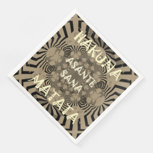 Serviette En Papier Zebra Print Hakuna Matata Paper Dinner Napkins
