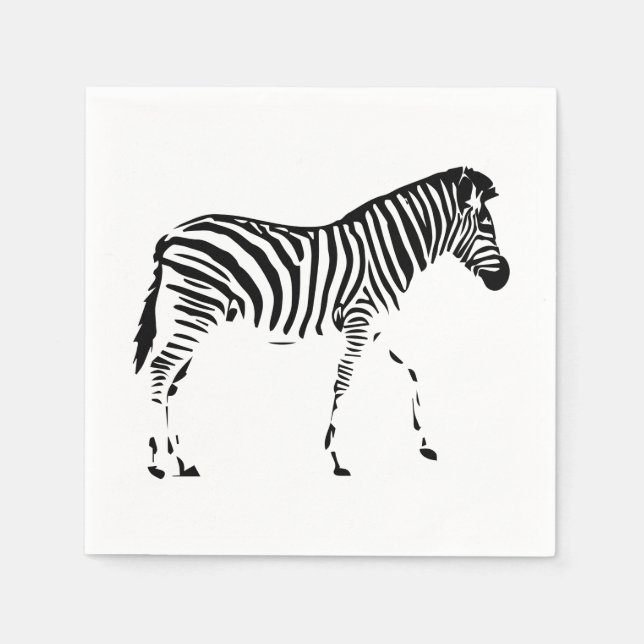 Serviette En Papier Zèbre (Devant)
