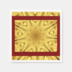 Serviette En Papier Zenith Doré Tourbillon Opulent Rouge Or Luxe Ac