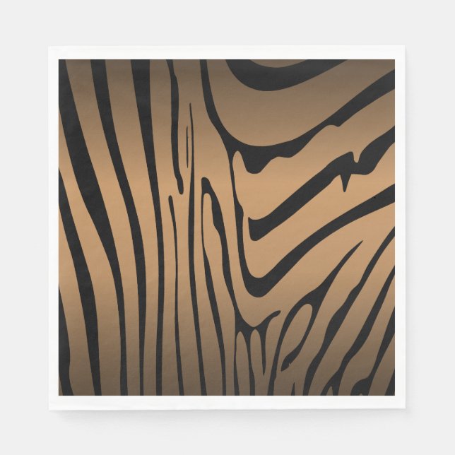 Serviette En Papier Zesty Zebra Brown (Devant)