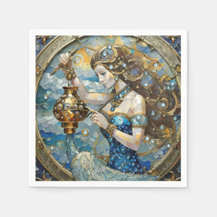 Serviette En Papier Zodiac - Aquarius Le Porteur D'Eau