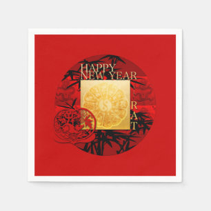 Serviette En Papier Zodiac Yin Yang Bamboo Rat Chinois Année 2020 PN