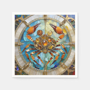 Serviette En Papier Zodiaque - Cancer Le Crabe