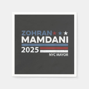 Serviette En Papier Zohran Mamdani Pour Maire NYC Démocrates USA