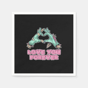 Serviette En Papier Zombie Classic - Squelette Coeur Et Mains