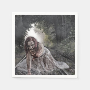 Serviette En Papier Zombie sur les traces