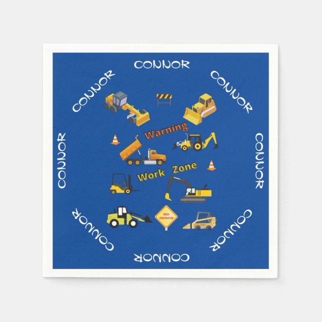 Serviette En Papier Zone de travail d'avertissement de construction pe (Devant)