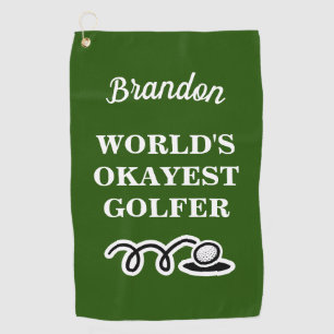 Serviette faite sur commande drôle de golf pour l