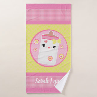 Serviette faite sur commande rose de Bath de bébé