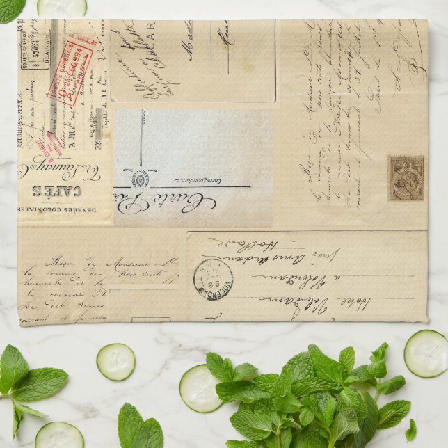 Serviette française de carte postale de lustre (Plié)