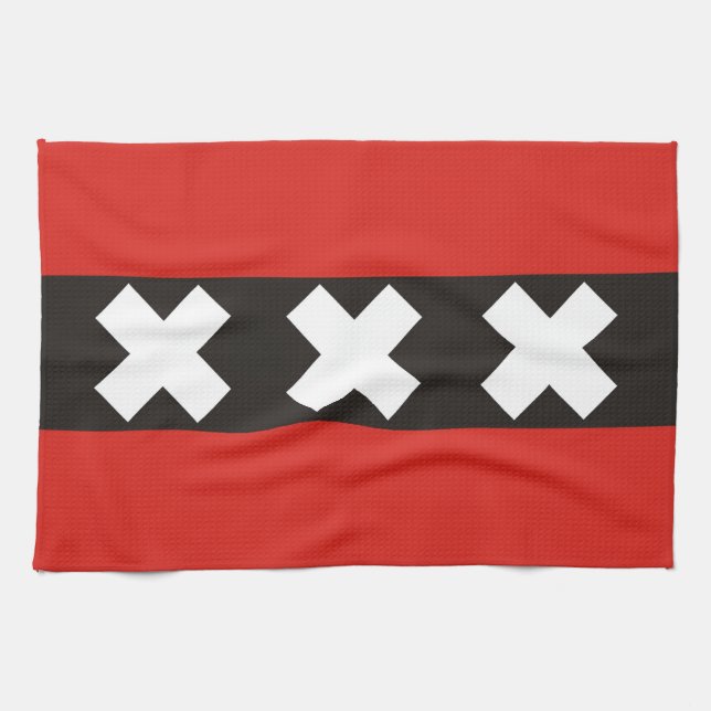 serviette Hollande Pays-Bas de drapeau de ville (Horizontal)