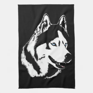 Serviette Husky Chien Husky Malamute traîneau Chie