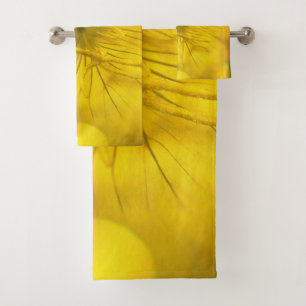Serviette Jaune Bokeh Fleur