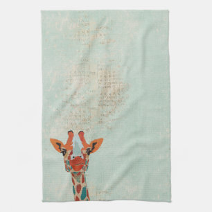 Serviette jetante un coup d'oeil ambre de girafe