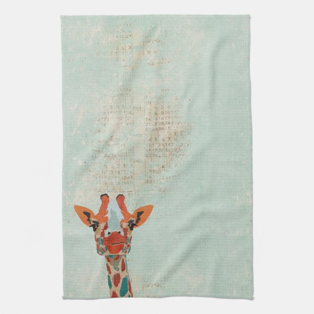 Serviette jetante un coup d'oeil ambre de girafe (Vertical)