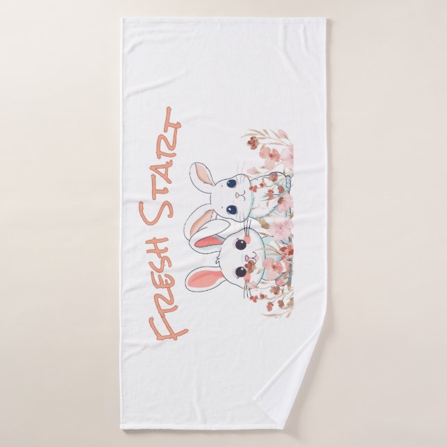 Serviette Lapin Mignon (Serviette de bain)
