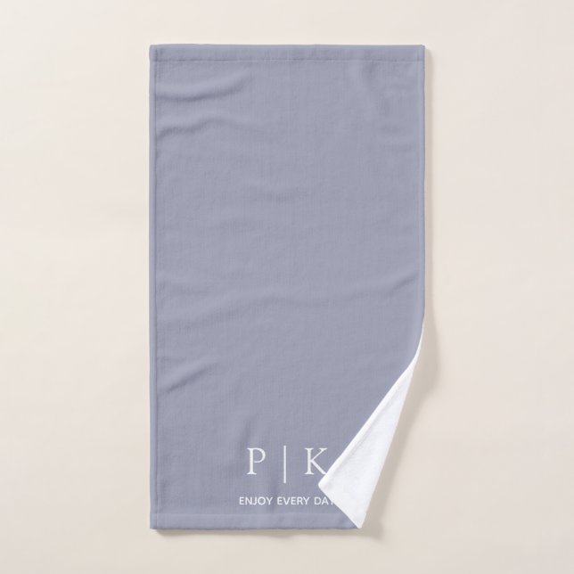 Serviette légère violette avec monogramme de nom p (Serviette à main)
