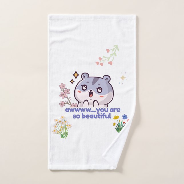 Serviette Mignonne pour Hamster au Style Esthétiqu (Serviette à main)