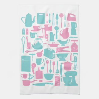 Serviette moderne | d'ustensiles de cuisine {Aqua