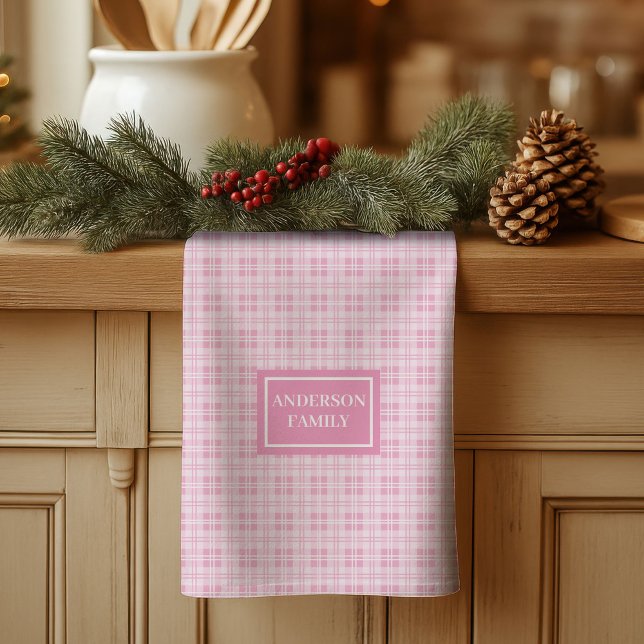 Serviette Moderne Personnalisée Chic Pastel Esthét (Personalized Modern Towel Chic Pastel Aesthetic)