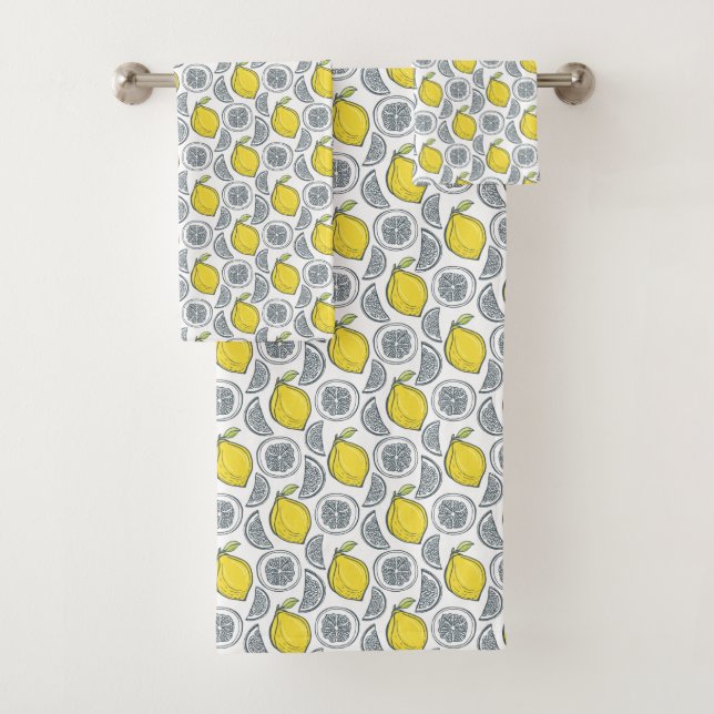 Serviette Motif citron (En situation)