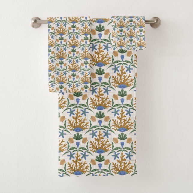Serviette Motif de crabe de mer (En situation)